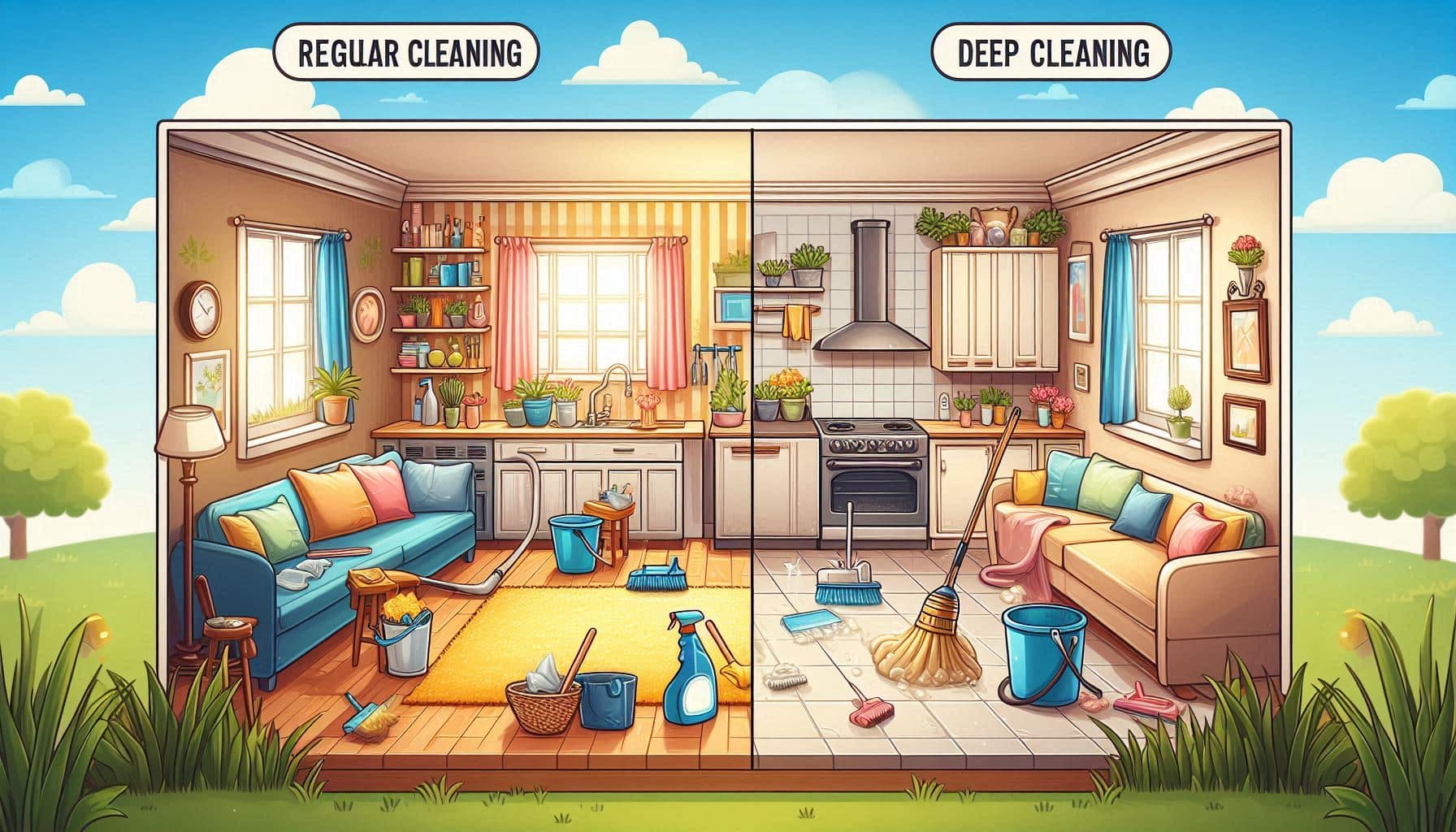 deep cleaning vs regular cleaning